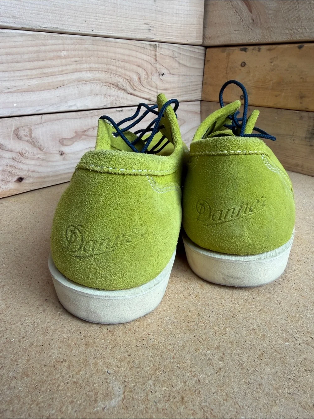 Danner Men's Lime Green Suede Casual Lace-Up Shoes size 12EE